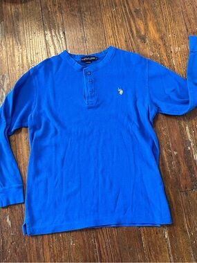 U.S. Polo Assn. Men’s Royal Blue Long-Sleeve Henley Top